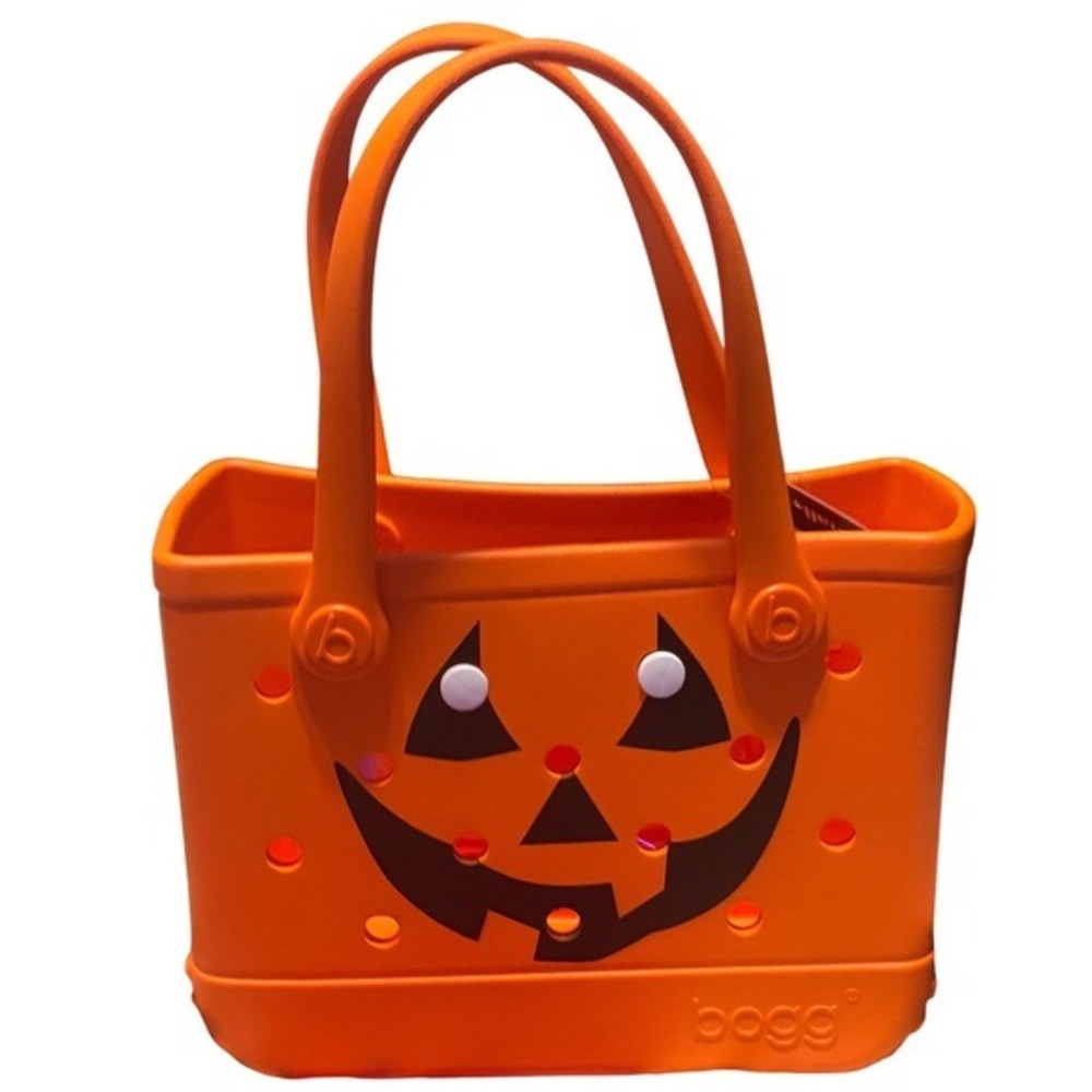 BOGG Orange Pumpkin Face Halloween Trick or Treat Small Tote Bitty Bag NWT